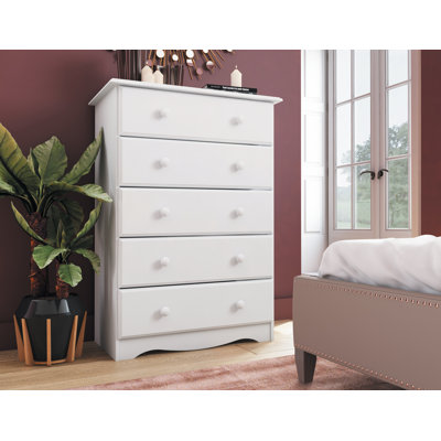 Gallashaw 100% Solid Wood 5-Drawer Chest