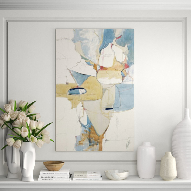 A Guide To Heaven And Earth Print by Kelly O'Neal, 37" H x 24" W x 1.5" D, Hand Embellished Gold