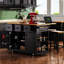 Grand chariot d'îlot de cuisine avec tablettes internes, comptoir de 53 pouces, noir pour abattant de bureau et station de charge, utilisation-120265861-120265869