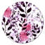 Rose et feuilles noires sur fond blanc-68852683