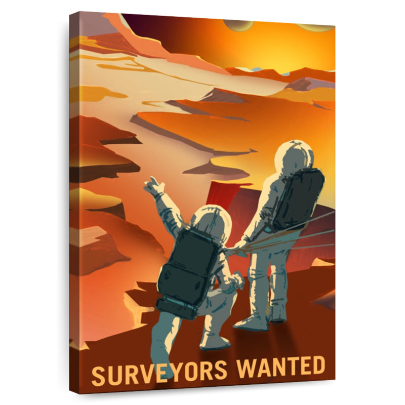 Oberle Mars Explorers Wanted Poster IV, 51" H x 34" W