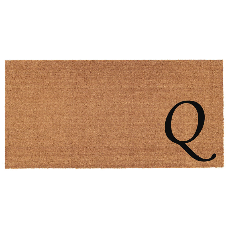 Zebrowski Non-Slip Doormat, Q, Rectangle 3' x 6'