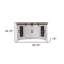  Meuble télé 60 po avec rangement fermé en bois massif blanc-249667583-249667582