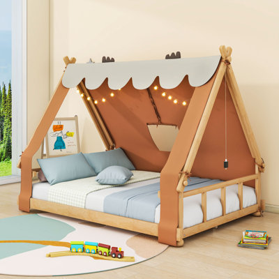Lit en bois avec tente détachable et toit Whimsical Forest
