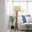 Brianna 150cm Driftwood Floor Lamp Complete With Natural Jute Drum Shade