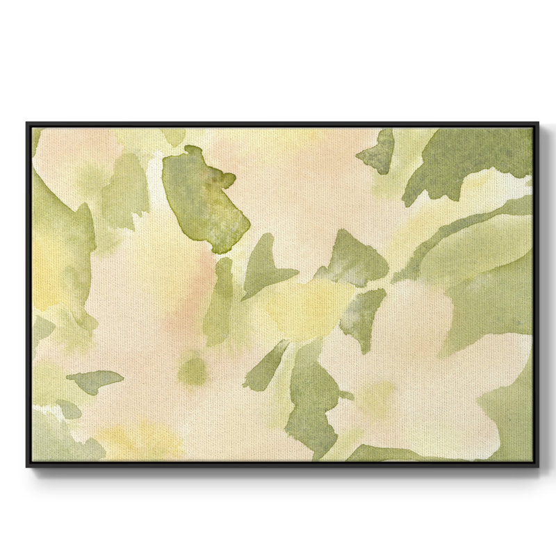 Verdoyant floral abstrait I, Noir, H 17 po x l 25 po x P 2 po