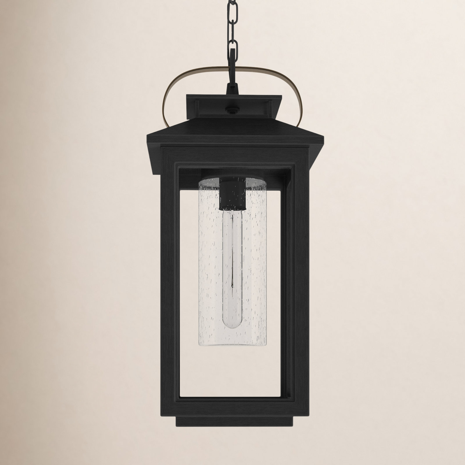 Nat Outdoor Hanging Lantern, Black