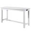 Mobilier de salle à manger à hauteur de comptoir - 3 tabourets à finition blanche et 4 prises pour table et tabourets