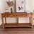 55.12" Natural Colour Rectangular Solid Wood Console Table