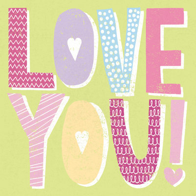 Words Of Love II by Moira Hershey - Wrapped Canvas Print