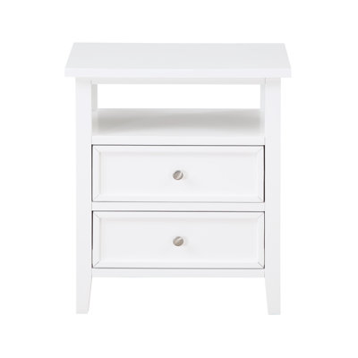 White 2 Drawer Nightstand | Gift Idea