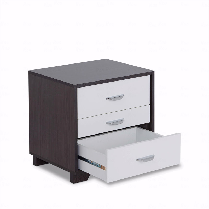 Table d'appoint blanche et noire