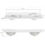 Comptoir de meuble-lavabo en quartz blanc 72 po Ariel avec rebord à onglet épais de 1,5 po avec lavabo double ovale et dosseret inclus