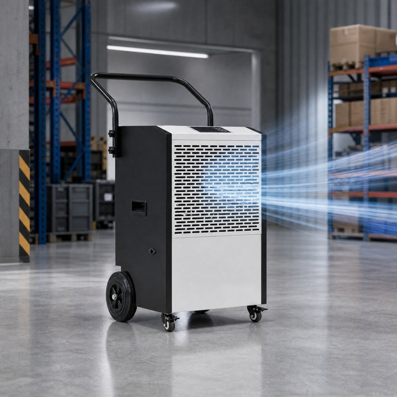 Déshumidificateur 240 pintes avec système de protection intelligent, pompe et double drainage, couvre 8 000 pieds carrés
