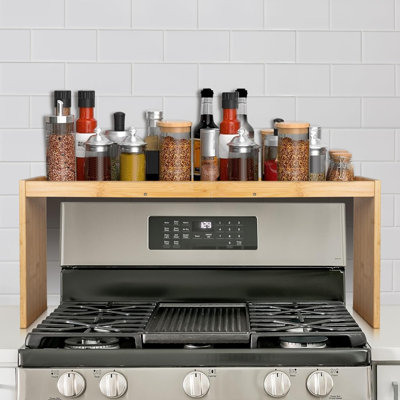 Étagère à épices au-dessus du four pour la cuisine, étagère à épices au-dessus du poêle 33 po |