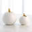 Dipped Golden Crackle/White Sphere Vase-Lg-124931392