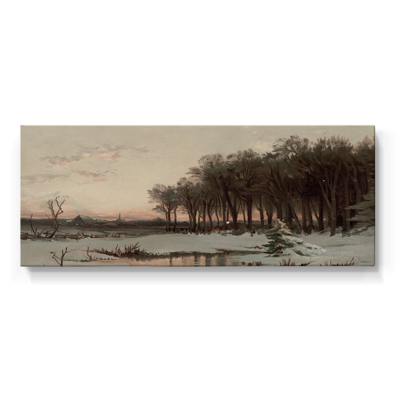 Série paysage - CCCCXCVII - Toile tendue avec châssis - Prêt à être accroché, H 12 po x l 30 po
