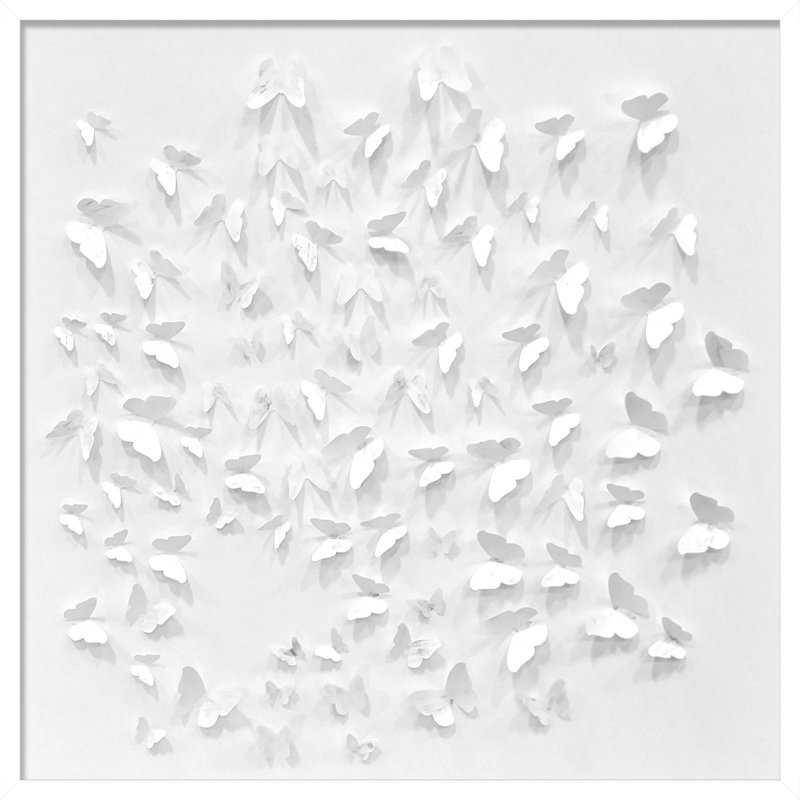 Silver Butterfly Shadowbox 2 Print