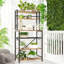 Houon 58cm Metal Standard Baker's Rack with Microwave Compatibility with Wine Bottle Storage-1008939545
