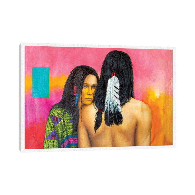Eyes On You by Victor Crisostomo Gomez - Painting on Canvas, White Framed, 66.04 cm H x 45.72 cm W