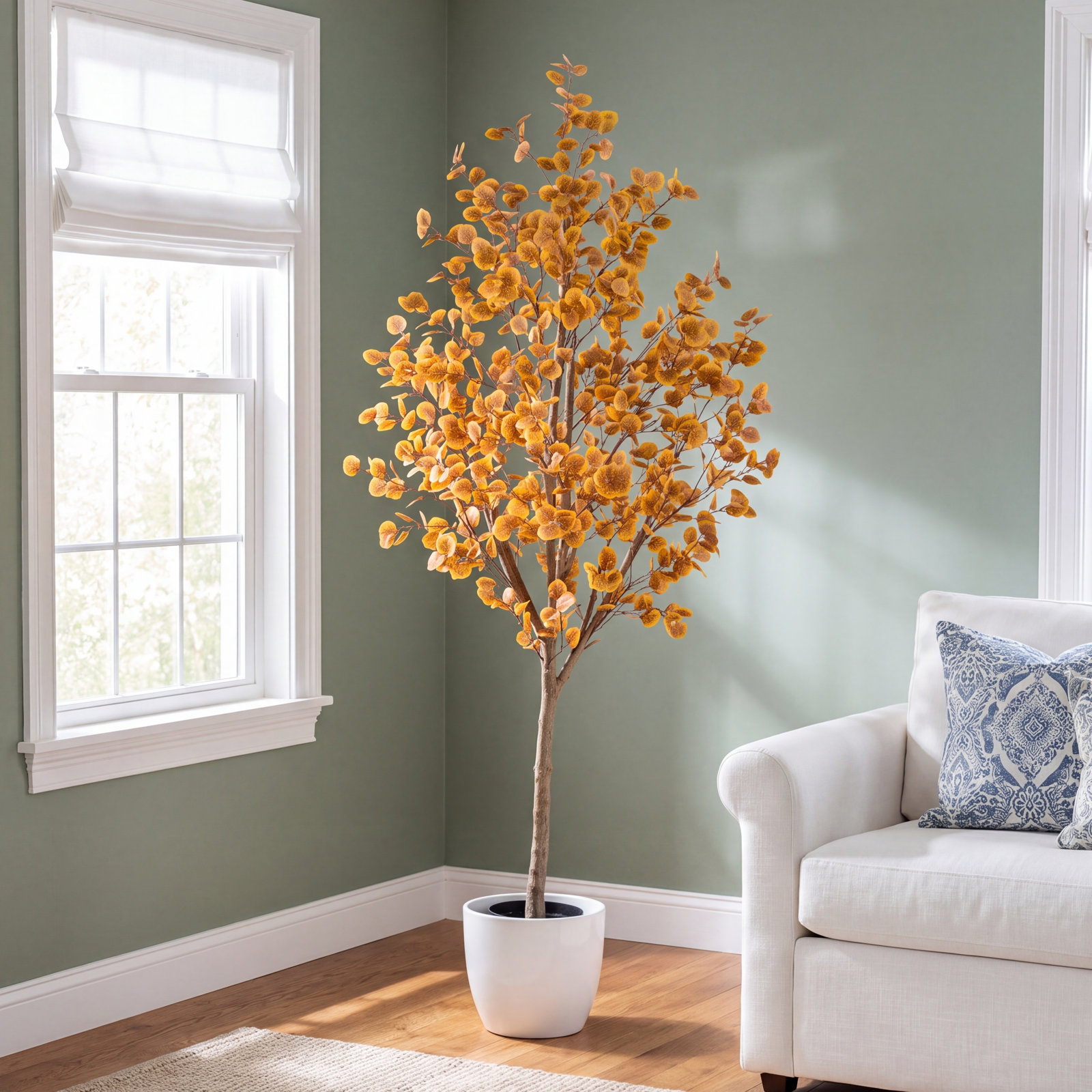 Eucalyptus Tree in Nursery Pot, 96" H x 46" W x 46" D