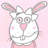 'Rabbit' Print on Wrapped Canvas-19625535