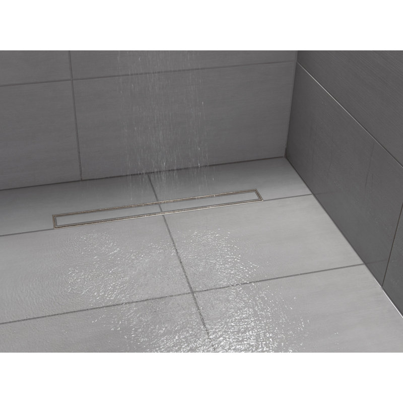 24" Reversible Linear Shower Drain Trim, Stainless