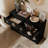 6-Drawer Dresser With Crystal Handle And Black Finish