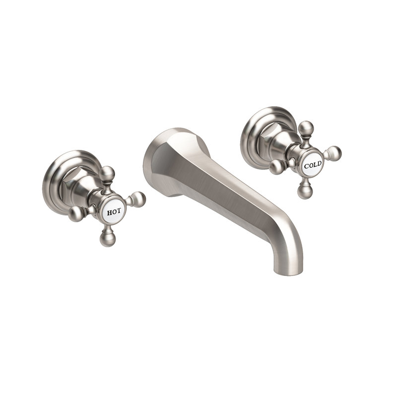 Wall Mount Lavatory Faucet, Satin Nickel (PVD)