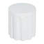Table d'appoint blanche en béton cylindrique