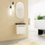 Meuble-lavabo de salle de bain en résine avec porte à fermeture douce et silencieuse - design fonctionnel