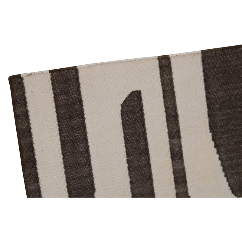 Flatweave Wool Ikat Area Rug in Espresso