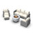 6 - Person Patio Conversation Set with Cushions