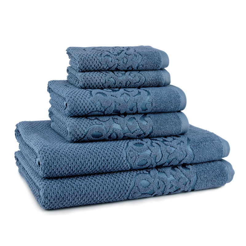 Travers 6 Piece Turkish Cotton Towel Set, Wedge Wood Blue