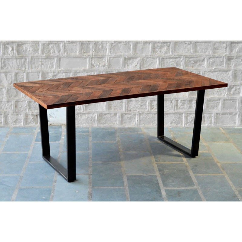 Solid Wood Top Dining Table