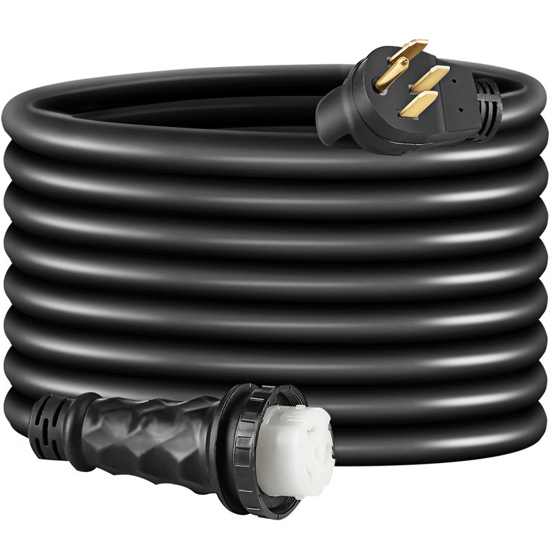 0FT 50 AMP RV Extension Cord,50 Amp RV Replacement Cord,6AWG/3C+8AWG/1C Twist Lock Cord with Molded Connector