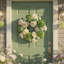 22" Spring Wreath with Real-Touch Hydrangeas and Peonies