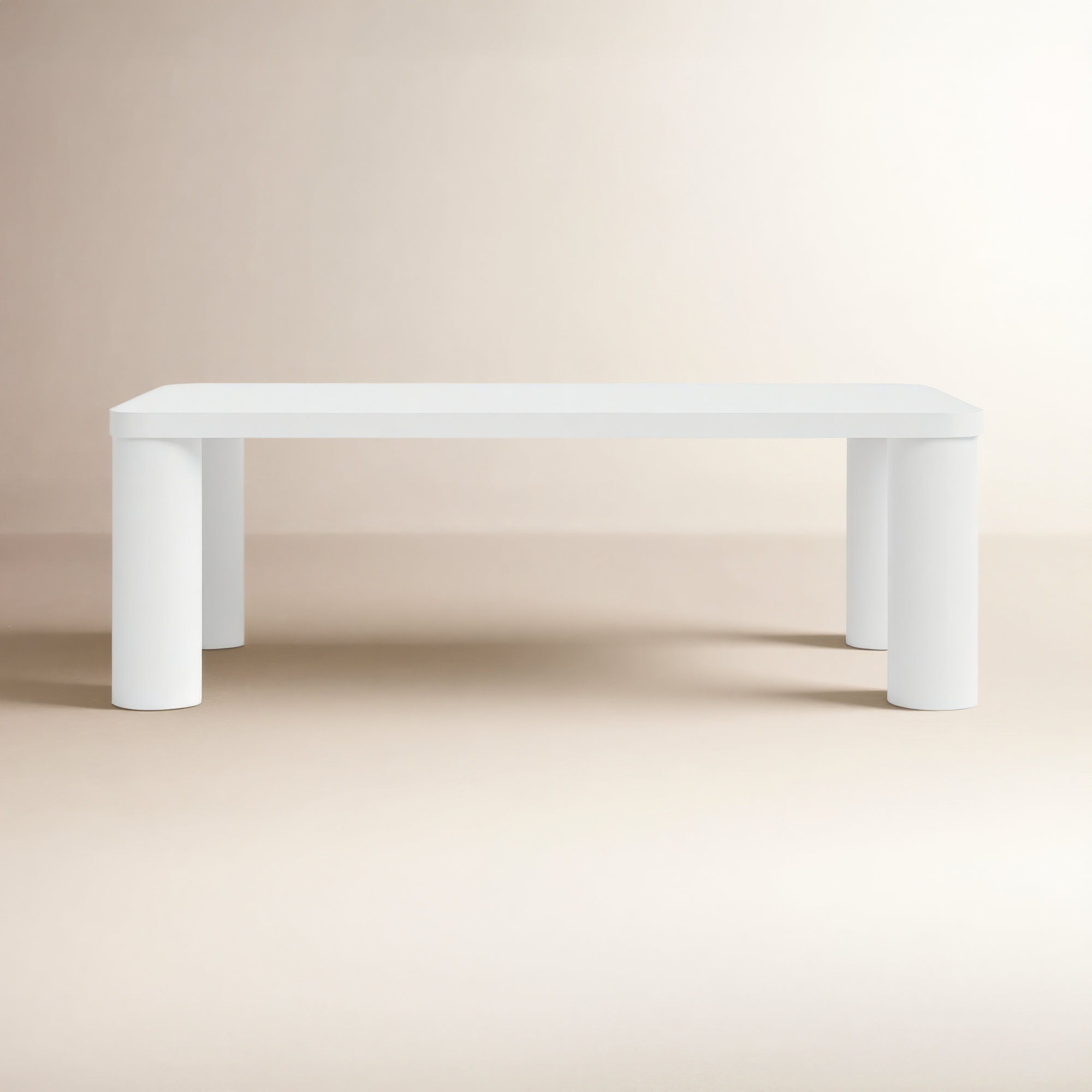 Patricio Single Coffee Table, 16.14" H x 48.03" L x 25.98" W, White