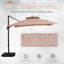 Sheila 268cm X 268cm Rectangular Cantilever Parasol with Crank Lift , Counter Weights Included