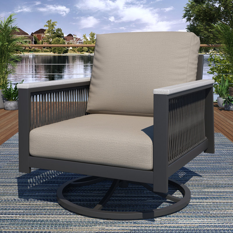 Townsend 7 - Person Patio Conversation Set with Sunbrella® Cushions, Cast Silver Sunbrella®