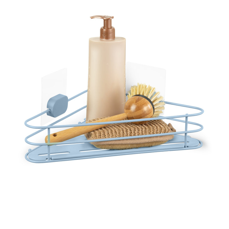 Raby Suction Shower Basket, Blue