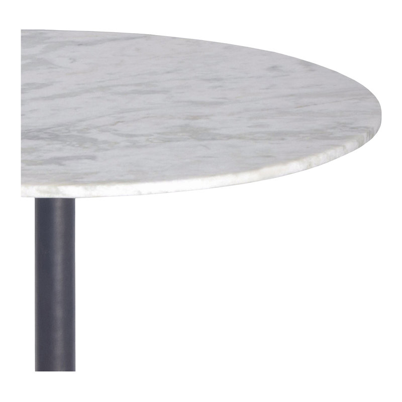 Table de bar d'extérieur Tori en marbre blanc, H 42 po x l 30 po x P 30 po