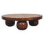 Santibanez Solid Wood Three Leg Coffee Table