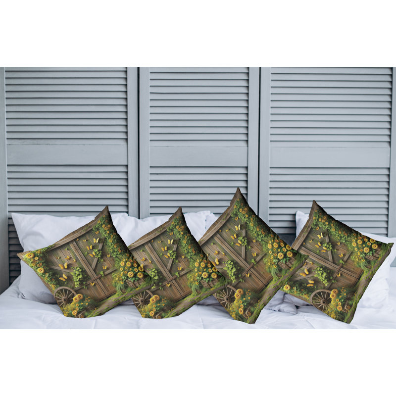 Fabric Reversible Throw Pillow, 18"H x 18"W
