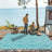 Geometric Reversible Plastic Outdoor Rug Yard Seaside Camping Large Mat-164687391