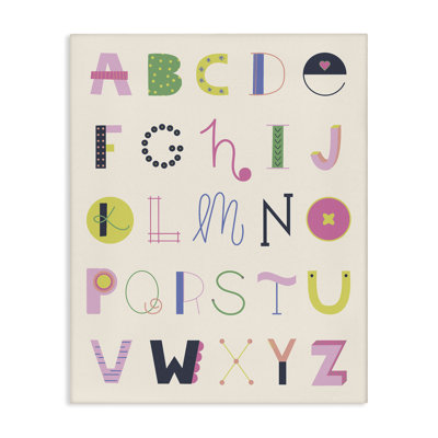 Eclectic Alphabet Letters Canvas, design by Sazerelli Designs