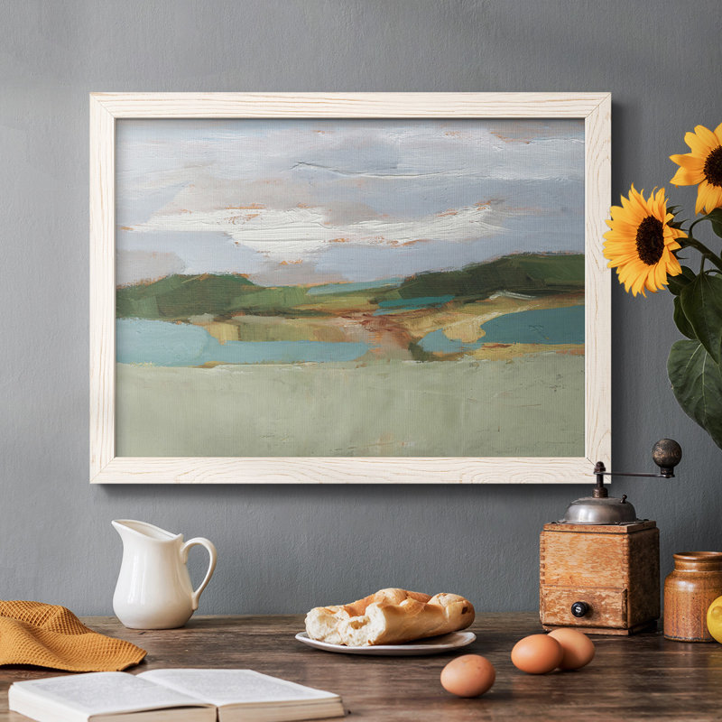 High Noon Vista Study II - Toile tendue avec châssis rustique, Cadre blanc, H 18 po x l 26 po x P 1,5 po
