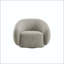 Chaise pivotante rembourrée avec mousse à haute densité - brun-130226310
