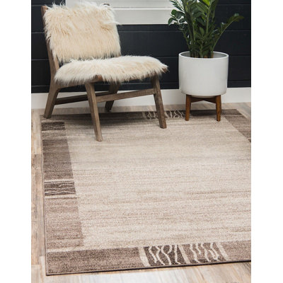 Tapis géométrique en polypropylène tissé à la machine Cante