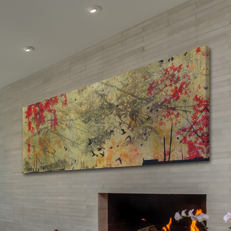 Maple Wish by Tracy Silva Barbosa - Wrapped Canvas Panoramic Painting, 38 cm H x 114 cm W